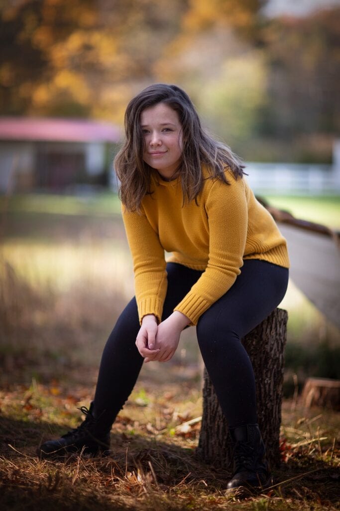 Senior pictures Loudoun County fall color