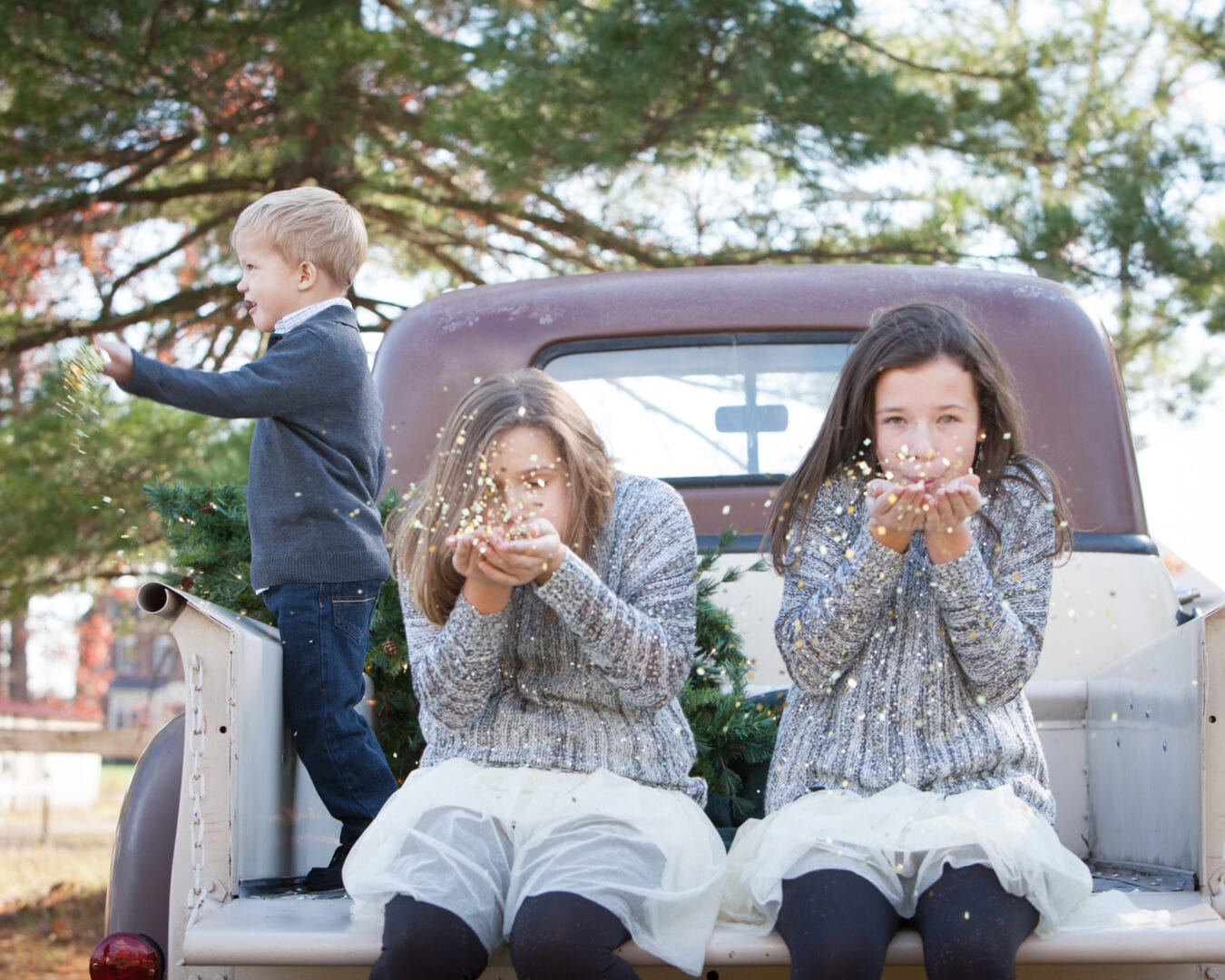 Old truck holiday photo Loudoun County