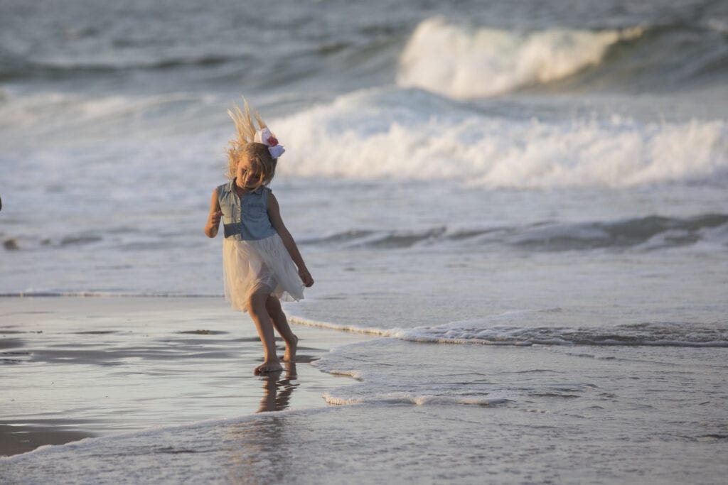 enjoying the ocean tides