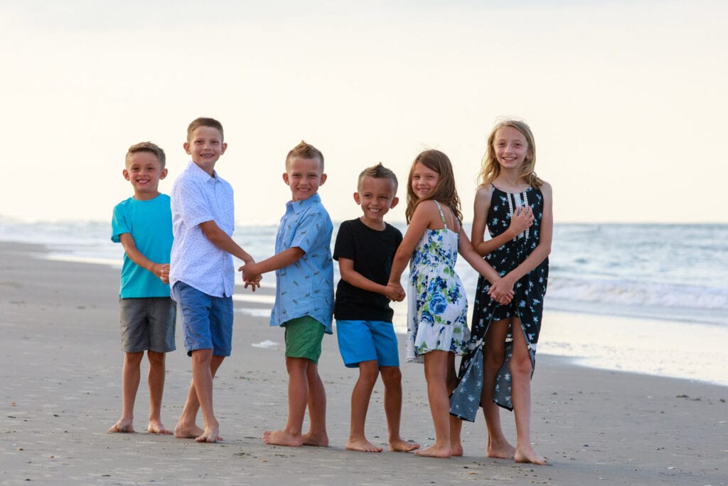 Cousins on the beach, Outer Banks NC