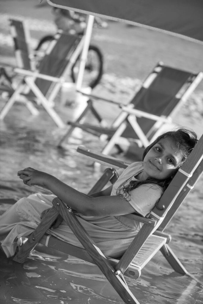 girl in beach chair OBX