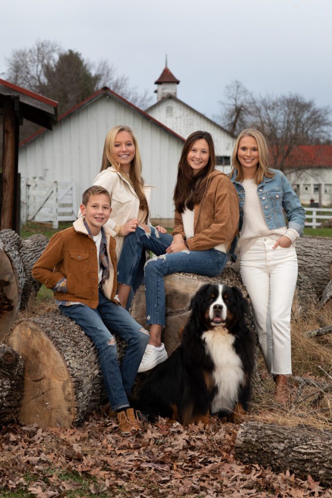 Fall Family photo with Newfoundland