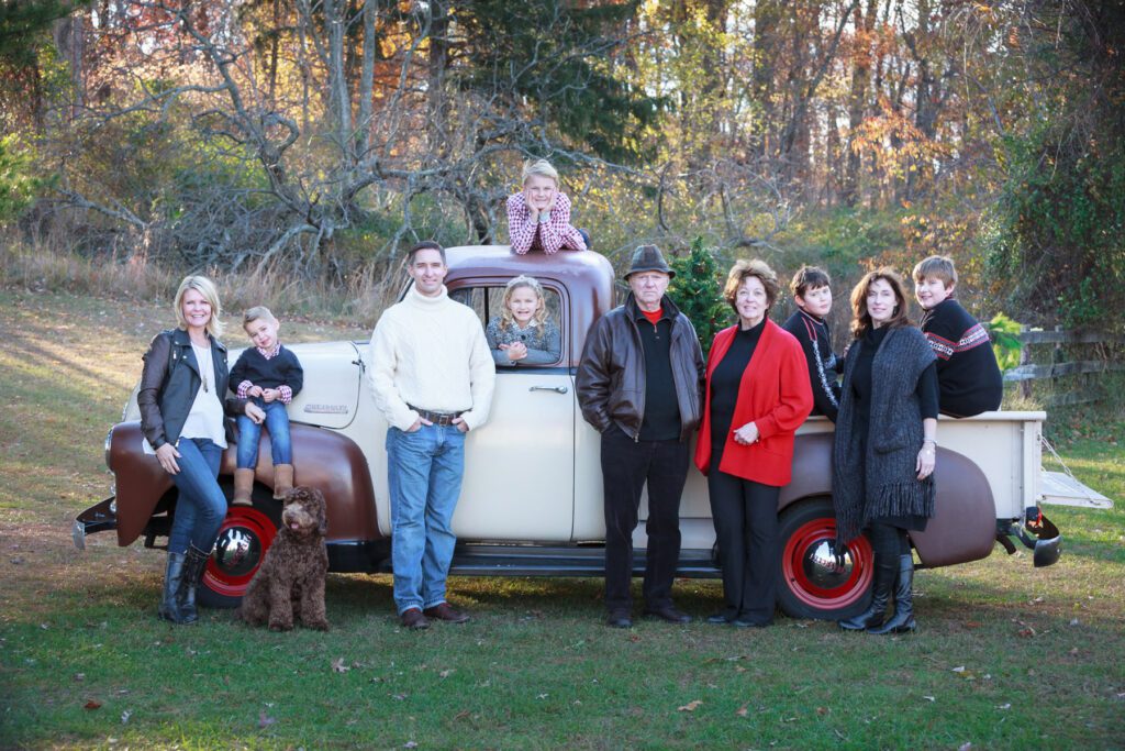 Family style rustic holiday photo