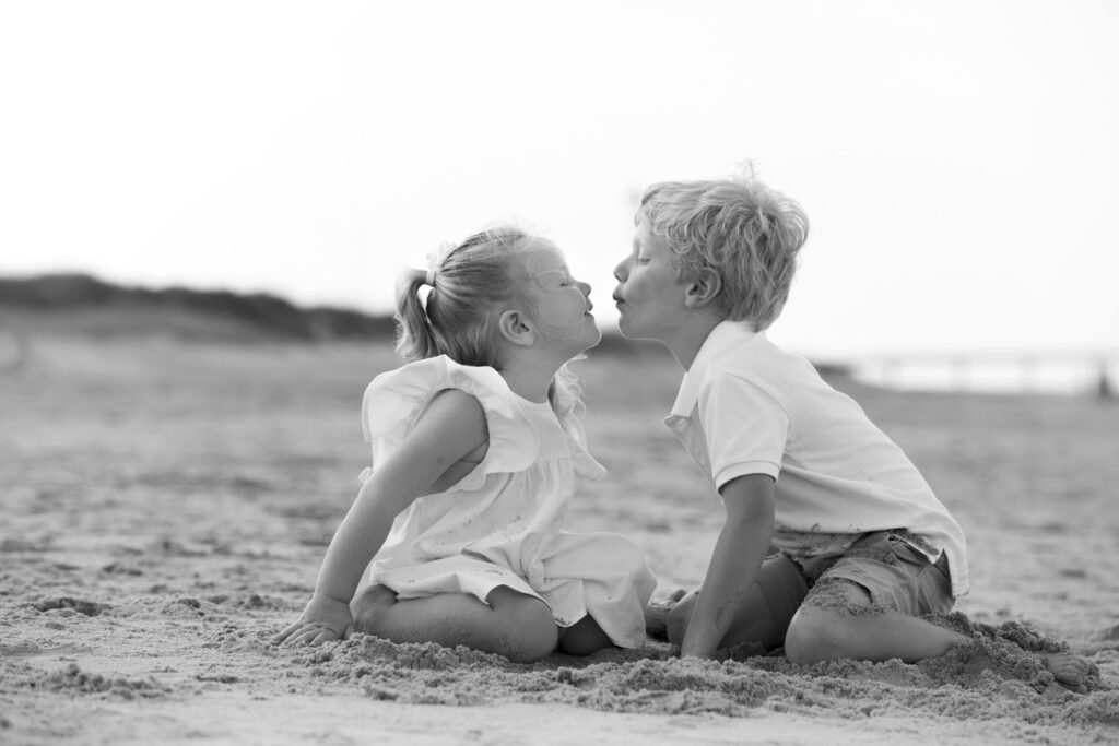 Little children on the beach Duck NC