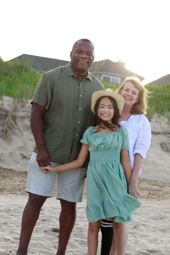 Happy family on the beach, Duck, NC