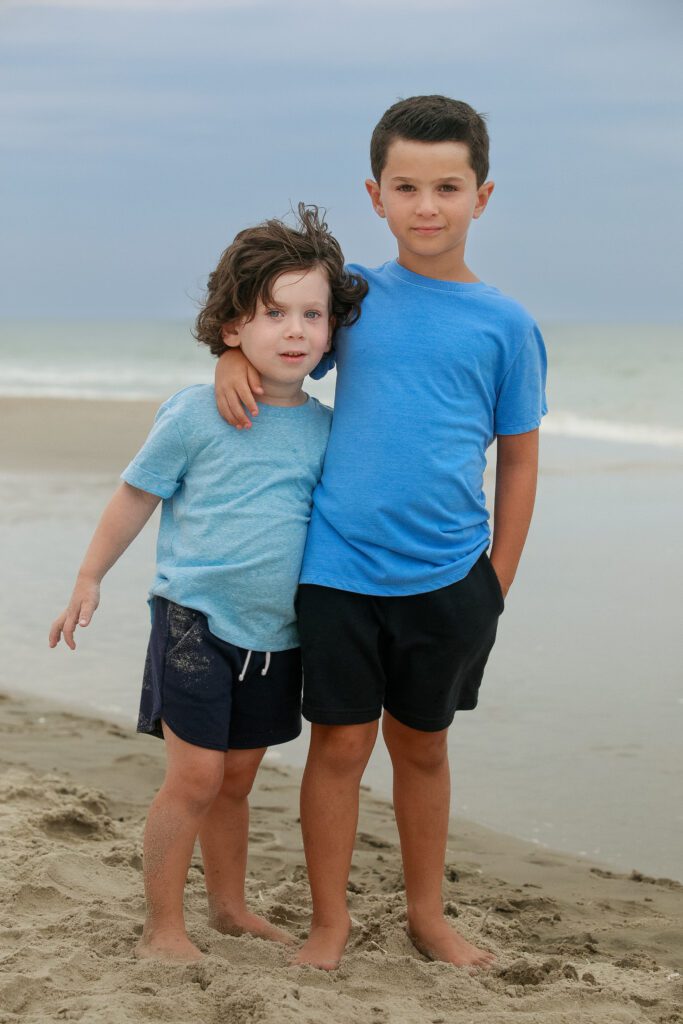 Brothers on the beach in Corolla NC