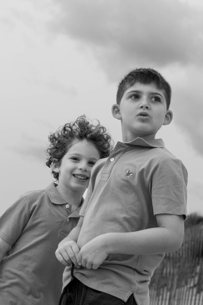 Brothers on the beach