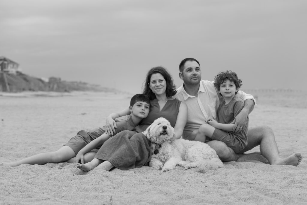 Black and White sunrise beach photo session in Duck, NC